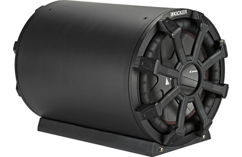 Kicker 46CWTB104 Weather-Proof Sealed Tube Enclosure with One 10" 4-ohm Subwoofer and 10" Passive Speaker