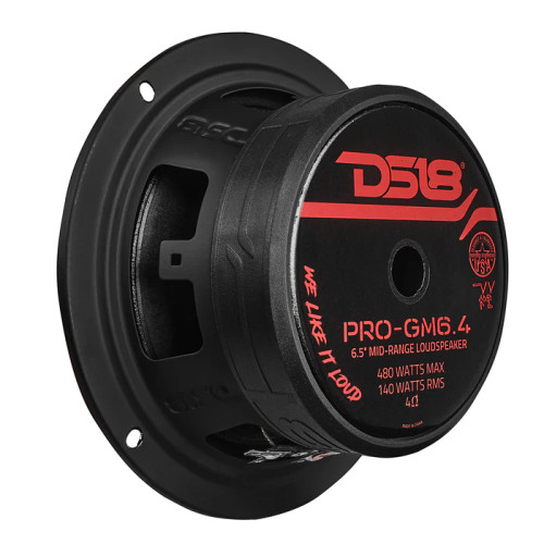 DS18 PRO-GM6.4 6.5" 140W RMS Mid-Range Loudspeaker - 4 Ohm