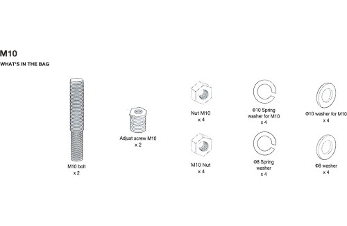 JBL PWSACCCRUISEM10 10MM Bolt Kit for JBL Cruise Speaker Pods