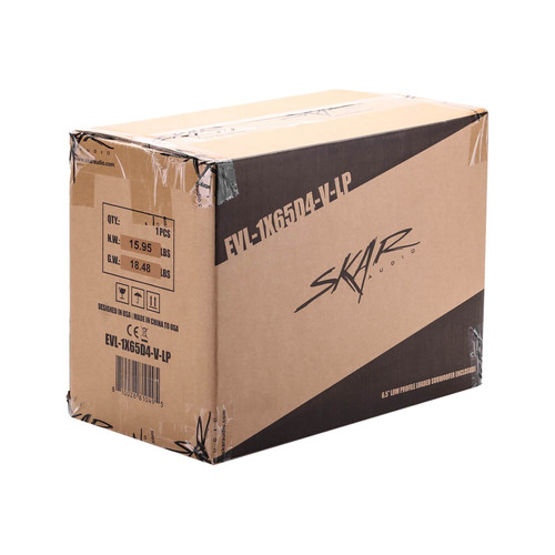 Skar Audio EVL-1X65D4-V-LP Low Profile 6.5" 200W RMS Loaded Car Subwoofer Enclosure