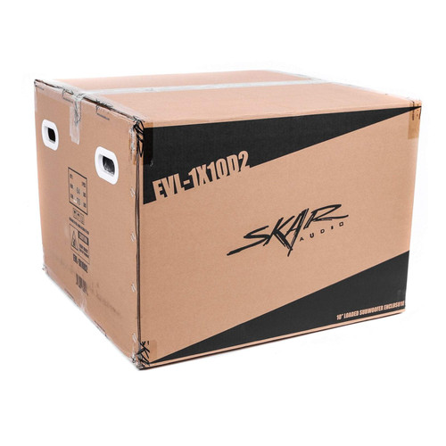 Skar Audio EVL-1X10D2 Single 10" 1000W RMS EVL Series Loaded Vented Subwoofer Enclosure