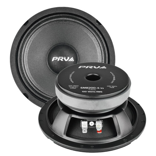 PRV Audio 6MB200-4 V2 6.5" 100W RMS Mid Bass Loudspeaker  - 4 Ohm