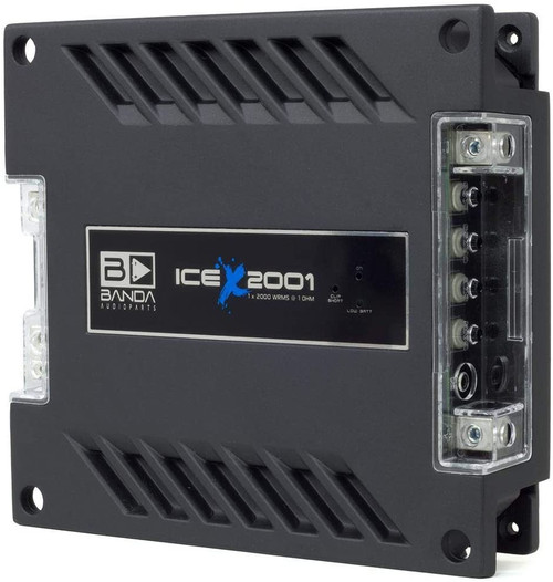Banda Ice X 2001-1 Channel 2000 Watts RMS 1 Ohm Car Amplifier - Clearance
