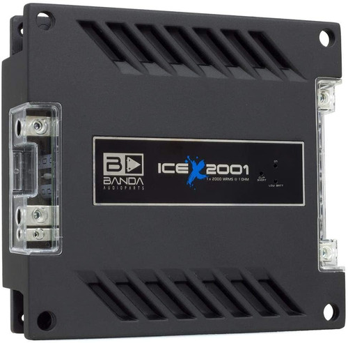 Banda Ice X 2001-1 Channel 2000 Watts RMS 1 Ohm Car Amplifier - Clearance