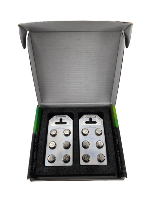 Sky High Car Audio Flat 6 Post Style Battery Terminals - Aluminum (Pair)