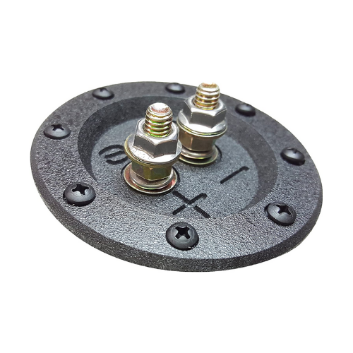 SMD 1 Channel Heavy Duty Speaker Terminal (Grade 8) (3/4"PVC Black) (Round)