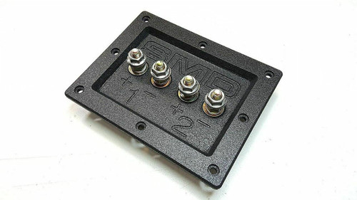 SMD 2 Channel Heavy Duty Speaker Terminal (Grade 8) (3/4" PVC Black) 