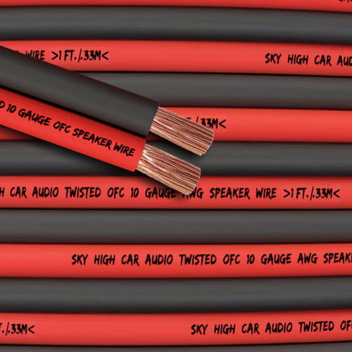 Sky High Car Audio 10 Gauge OFC Speaker Wire - Per Foot 