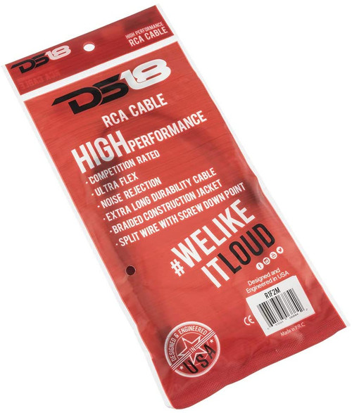 DS18 R1F2M (1) Female to (2) Male Ultra Flex Y Adapter RCA Cable