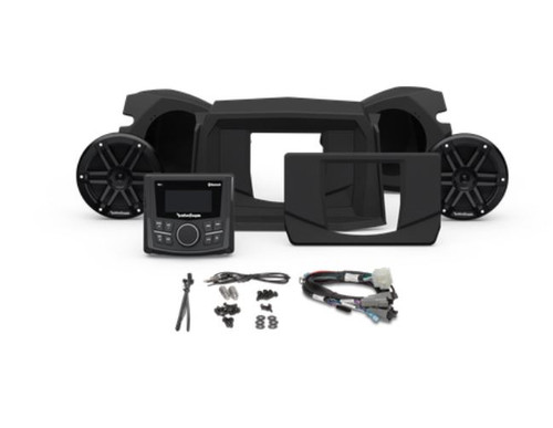 Rockford Fosgate RZR14-STG1 PMX-1 and Front Speaker Kit for Select Polaris RZR Models 