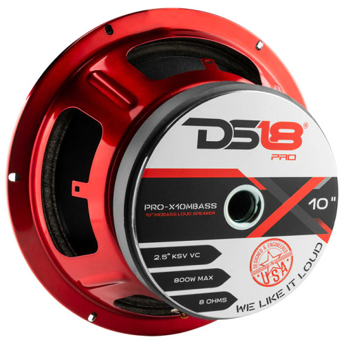 DS18 PRO-X10MBASS PRO-X 10” 400W RMS Mid-Bass Loudspeaker - 8 Ohm 