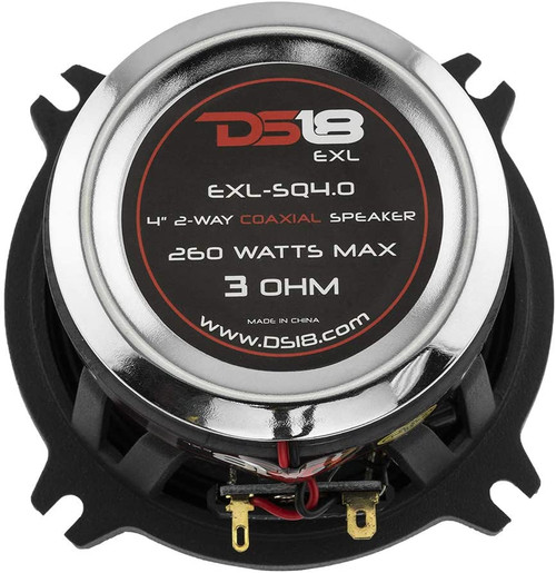 DS18 EXL-SQ4.0 4" 2-Way Coaxial Speakers 60 Watts RMS