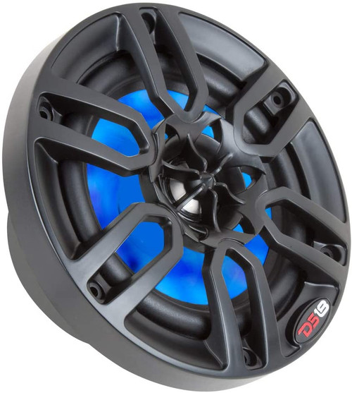 DS18 NXL-8/BK NXL 8" 2-Way Coaxial Marine Speaker With LED RGB Lights 125W RMS - Black