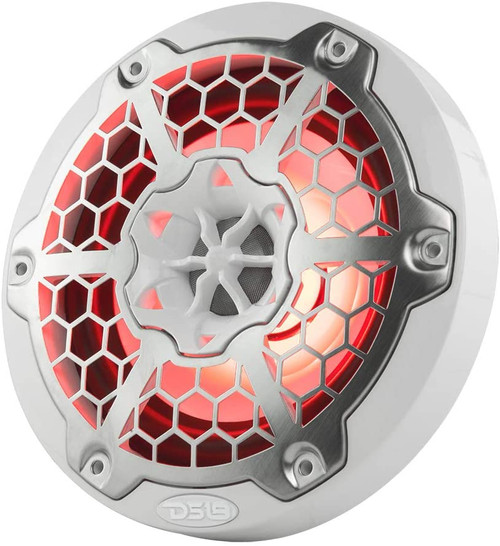 DS18 NXL-6M/WH NXL 6.5" 100W RMS 2-Way Coaxial Marine Speaker With LED RGB Lights - White