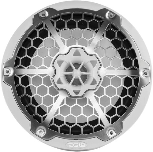 DS18 NXL-8M/WH NXL 8" 2-Way Coaxial Marine Speaker With LED RGB Lights 125W RMS - White