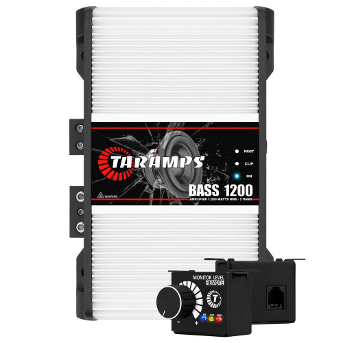 Taramps Bass 1200 1200W RMS Class D Monoblock Car Amplifier with Monitor Level Remote