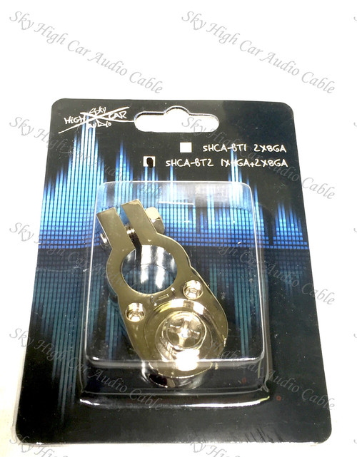 Sky High Car Audio 8ga Output Set Screw SAE Post Negative Ring Battery Terminals