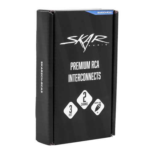 Skar Audio SKAR2CH-RCA3 3ft 2-Channel Twisted Pair RCA Interconnect Cable