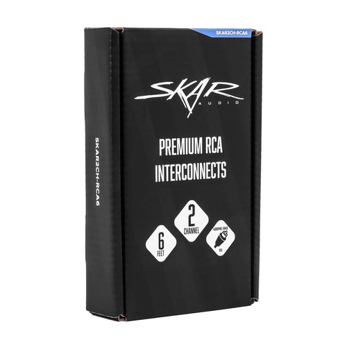 Skar Audio SKAR2CH-RCA6 6ft 2-Channel Twisted Pair RCA Interconnect Cable