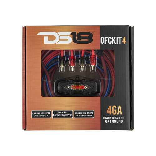 DS18 OFCKIT4 4 Gauge 100% Copper Amplifier Installation Kit
