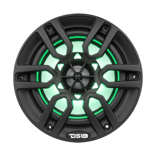 DS18 NXL-6/BK 6.5" 100W RMS 2-Way Coaxial Marine Speaker With LED RGB Lights - Black