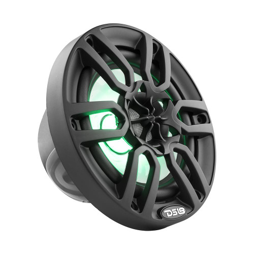DS18 NXL-6/BK 6.5" 100W RMS 2-Way Coaxial Marine Speaker With LED RGB Lights - Black