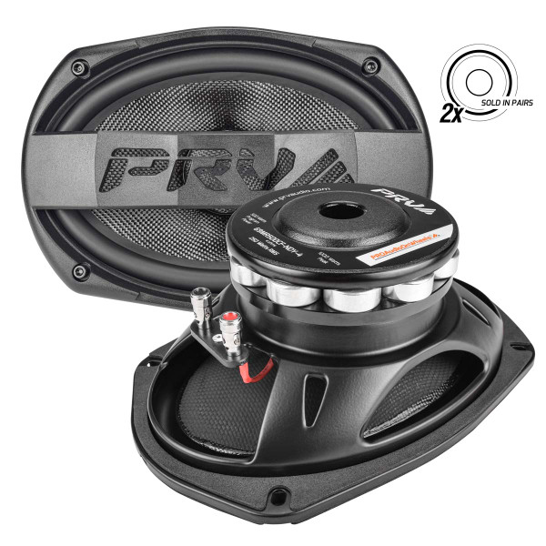 PRV Audio 69MR500CF-NDY-4 6x9" Neodymium Midrange Loudspeaker - 4 Ohm (Pair)