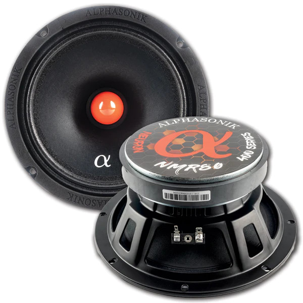 Alphasonik NMR80 8" 200W RMS Midrange Speakers - 4 Ohm (Pair)