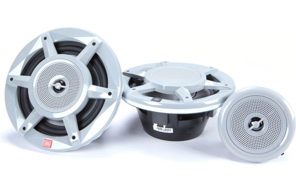 JBL Stadium Marine 82M 8" 200W RMS 3-Way Marine Speakers with Built-in RGB LED Lights - Gray