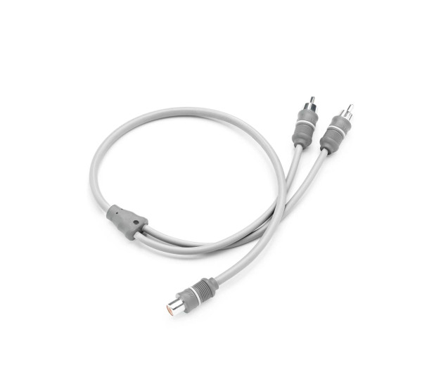 Clarion CMC-GRYAICY- 1F2M Twisted-Pair Marine Audio Y-Adaptor w/ Molded Connectors 1 Female Jack/2 Male Plugs