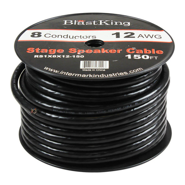 BlastKing RS1X8X12 12 AWG 8-Conductor CCA Speaker Cable - Per Foot