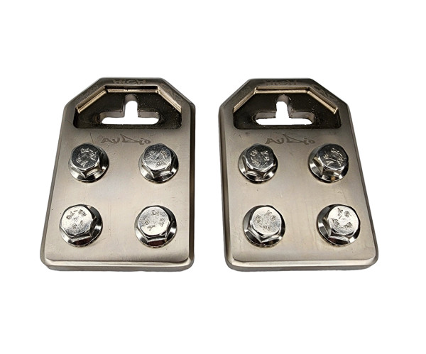 Sky High Car Audio Cast Aluminum Flat 4 Spot Aluminum Battery Terminals