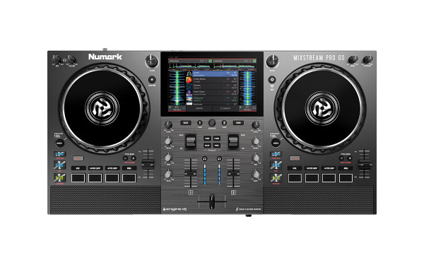 Numark Mixstream Pro Go Battery-Powered Standalone Streaming DJ Controller with Amazon Music