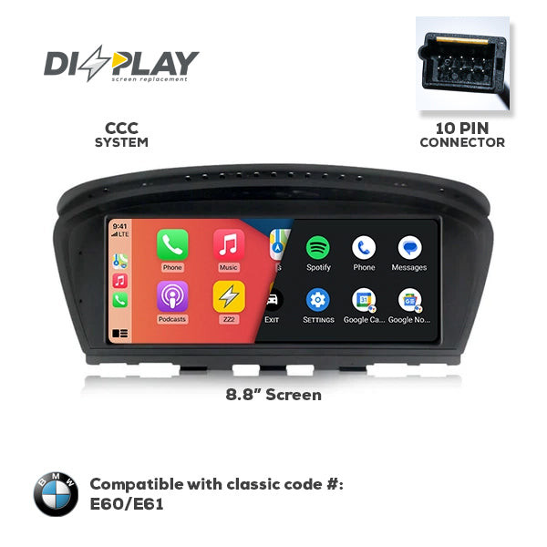 ZZ2 DZZ-CCC-5S-E60-E61-8-UHD 8.8" DIZZPLAY for Select 2004-2008 BMW 5 Series (E60/E61) with CCC System