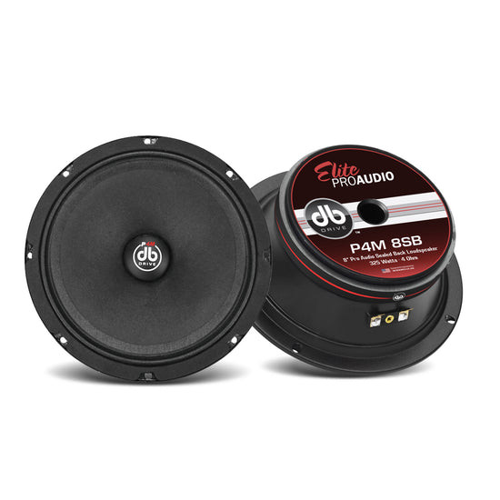 DB Drive P4M 8SB 8" 200W RMS Sealed Back Midrange Loudspeaker - 4 Ohm