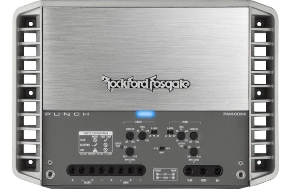 Rockford Fosgate PM400X4 Punch Series Marine 4-Channel Amplifier — 50W RMS x 4