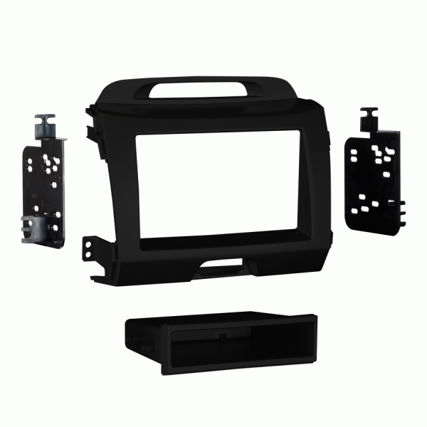 Metra 99-7344CH Single DIN Dash Installation Kit w/ Pocket for 2011-2016 Kia Sportage Vehicles - Charcoal