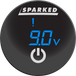 Sparked Innovations DC Voltmeter Battery Capacity Monitor Gauge with Onboard Capacitive Touch Switch