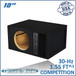 Ground Shaker 30HZ110B Black 10" Single Competition Ported Sub Box