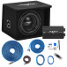 Skar Audio BNDLE-SDR-1X10D2 Single 10" 600W RMS SDR Series Complete Subwoofer Package with Vented Enclosure and Amplifier