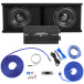 Skar Audio BNDLE-SDR-2X10D4 Dual 10" 600W RMS SDR Series Complete Subwoofer Package with Vented Enclosure and Amplifier