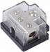 Xscorpion TB0444P 1 x 0/2 Gauge Input & 3 x 4/8 Gauge Outputs Platinum Distribution Block
