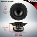 DS18 PRO-HY6.2MSL 6.5" 150W RMS Slim Hybrid Mid Range Loudspeaker with 1" Compression Driver Horn - 2 Ohm