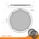 PRV Audio 8GRILL-MESH 8" Loudspeaker Mesh Grill (Pair)