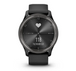 Garmin Vivomove Trend Hybrid Smartwatch - Slate Stainless Steel Bezel with Black Case and Silicone Band