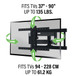 Sanus SLF428B3 Preferred Full-Motion TV Wall Mount for TVs 37 - 90"