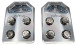 Sky High Car Audio Flat 4 Post Style Battery Terminals - Aluminum (Pair)