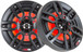DS18 NXL-8/BK NXL 8" 2-Way Coaxial Marine Speaker With LED RGB Lights 125W RMS - Black