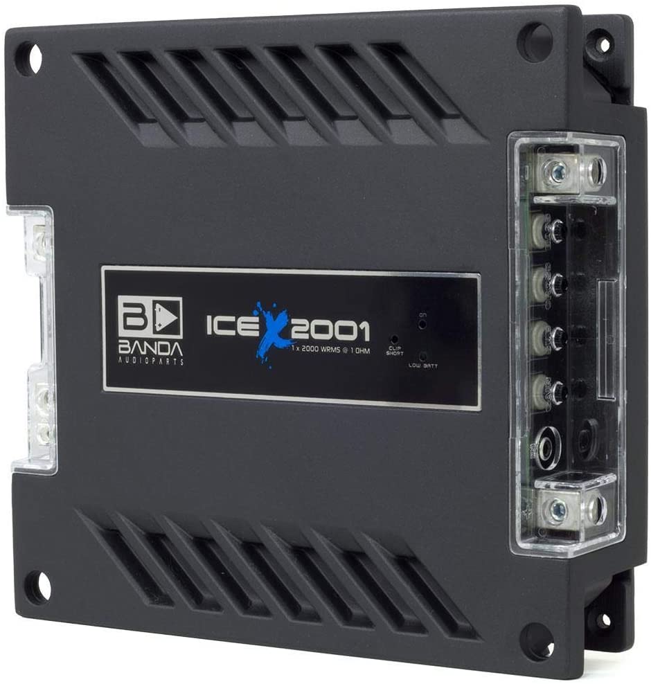 Banda Ice X 2001-1 Channel 2000 Watts RMS 1 Ohm Car Amplifier