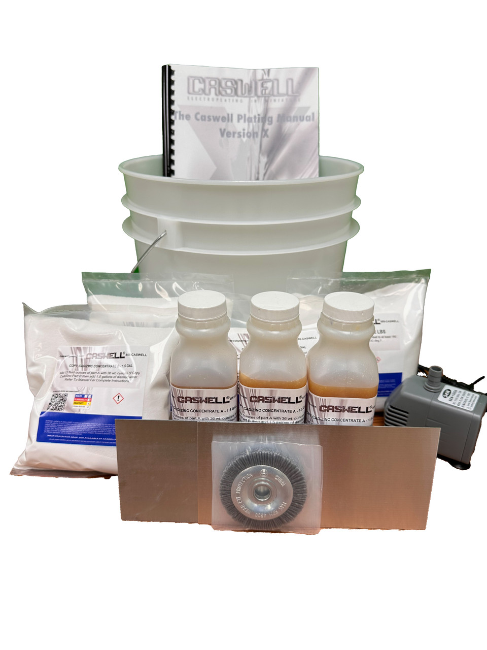 たここら Adaptive Plating CF FaB Copy Cad & Zinc Plating Kit - 4.5 Gal - Caswell Inc